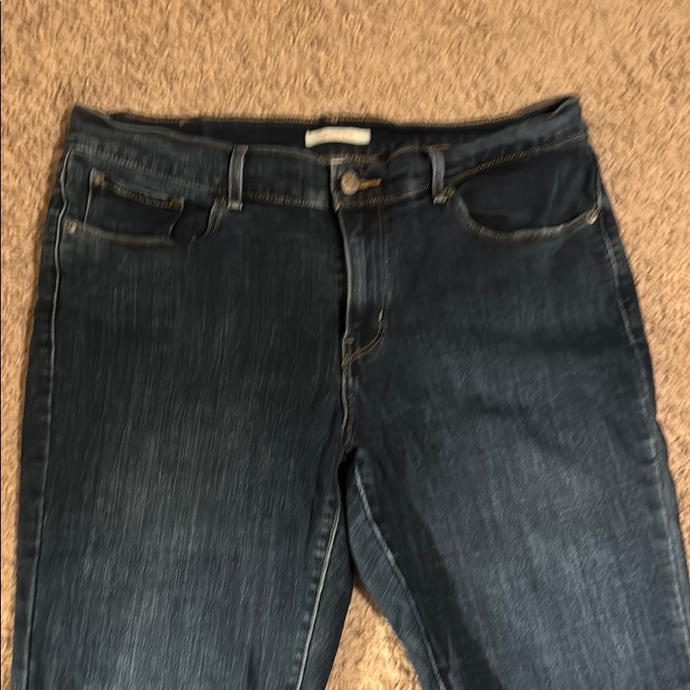 Signature by Levi Strauss Blue Boot Cut Jeans with Subtle Fading